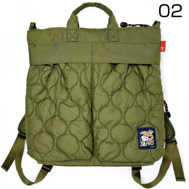 ROOTOTE IP.セオルー.パフ.Peanuts-0R KHAKI